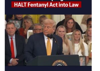 Trump asegura que cárteles “tienen un control muy fuerte sobre México” en firma de Ley contra fentanilo
