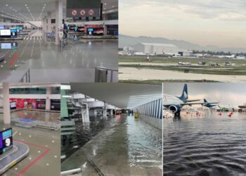 VIDEOS: AICM bajo el agua, reanuda operaciones tras intensas lluvias