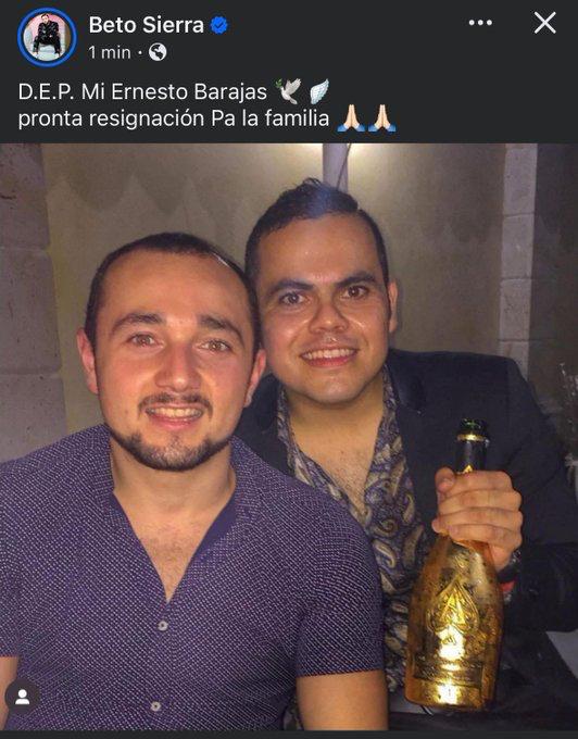 Beto Sierra se despide de Ernesto Barajas.