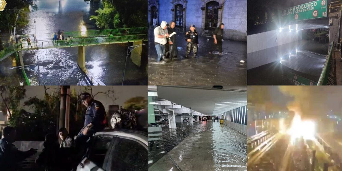 Colapsan lluvias a las CDMX