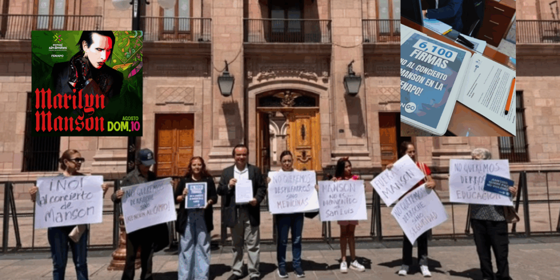 Juntan firmas de petición para la cancelación del concierto de Marilyn Manson en la Feria de San Luis Potosí