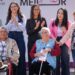Gladyz Butanda y DIF Michoacán entregan aparatos auditivos a adultos mayores en Tenencia Morelos durante la Feria de la Salud.