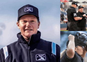 Jen Pawol, la primera mujer umpire en un juego de las Grandes Ligas.