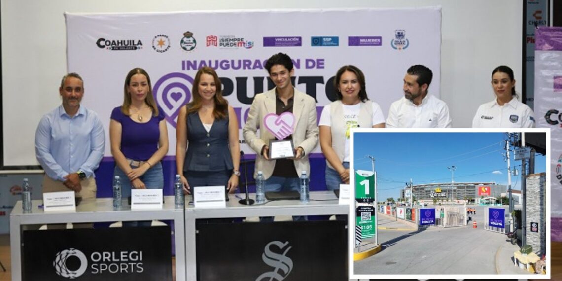 Instala Gobierno de Coahuila “Punto Violeta” en el Estadio del Santos Laguna