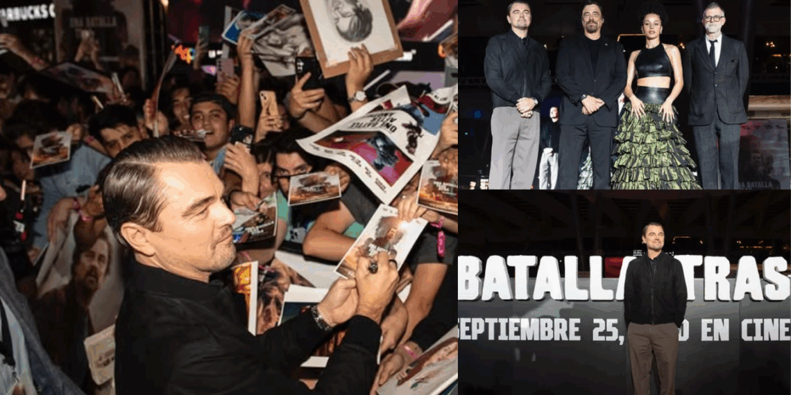 Leonardo DiCaprio conquista a México con la premiere de Una Batalla Tras Otra