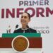 Claudia Sheinbaum durante su primer informe de Gobierno.