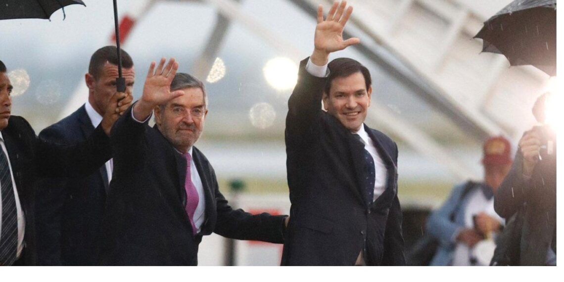 Marco Rubio, secretario de Estado de EU, arriba a México.