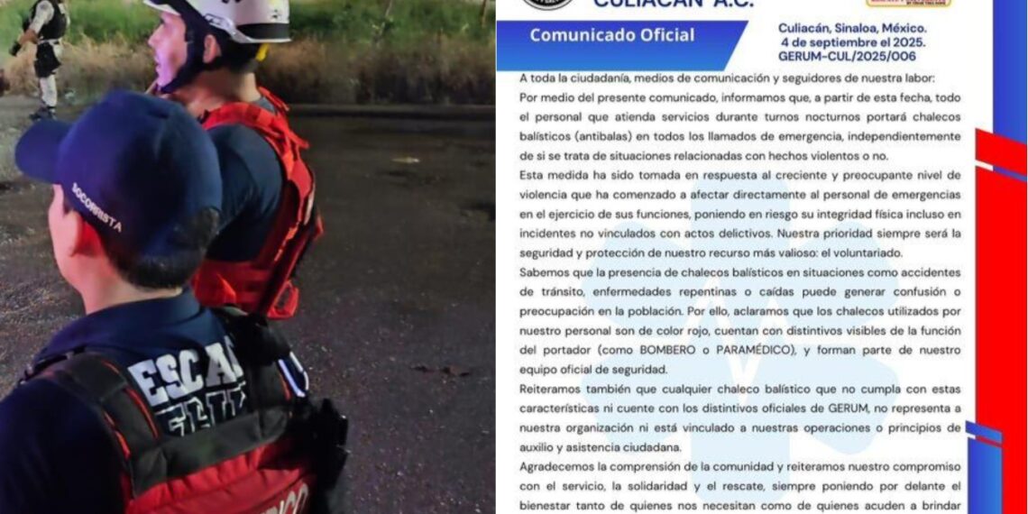 Socorristas y bomberos de Culiacán