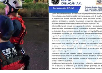 Socorristas y bomberos de Culiacán