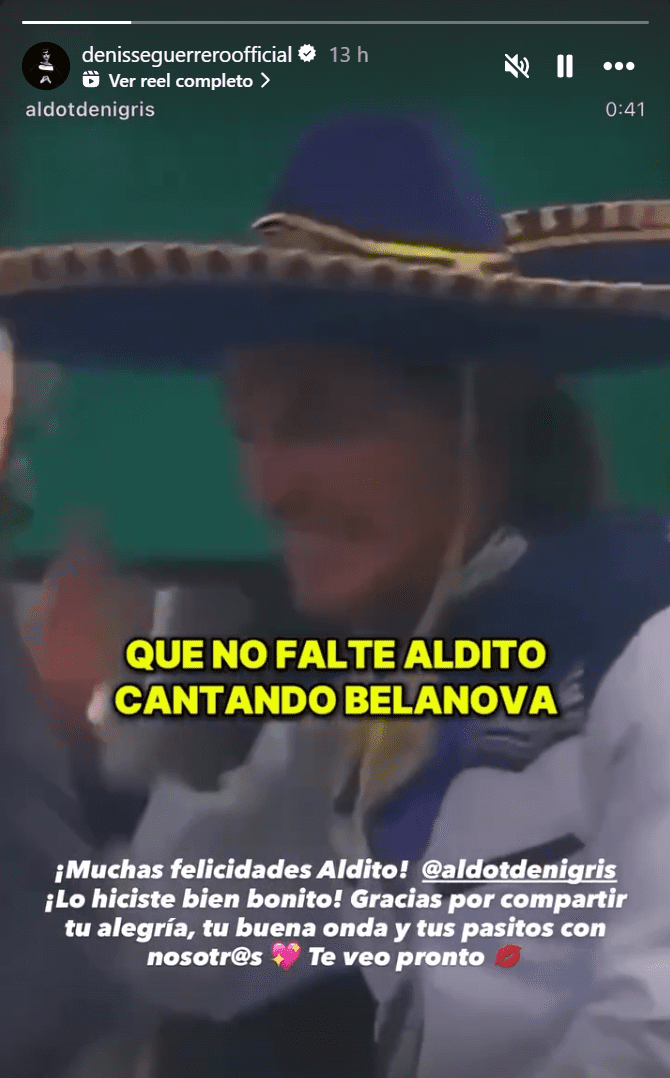 Denisse Guerrero felicita a Aldo De Nigris