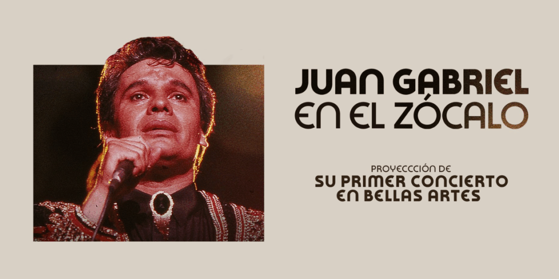 Netflix y la Secretaría de Cultura de la Ciudad de México anunciaron que el primer concierto de Juan Gabriel en el Palacio de Bellas Artes será proyectado de manera gratuita en el Zócalo capitalino
