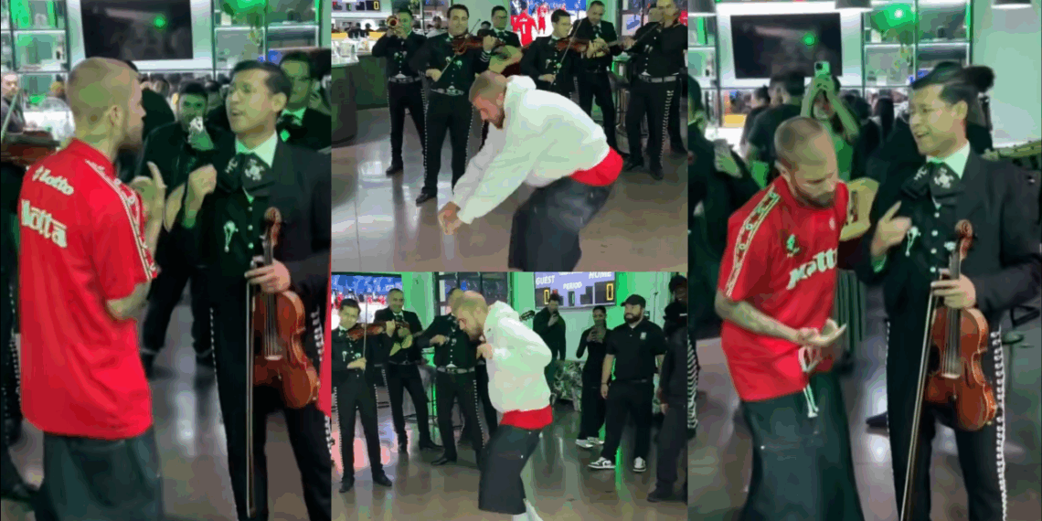 Justin Bieber sorprende al bailar y cantar con mariachis durante un partido en Los Ángeles