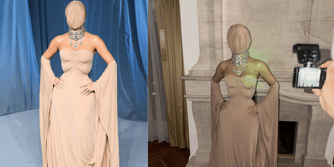 Kim Kardashian sorprende con un look extraño en la gala del Museo de la Academia