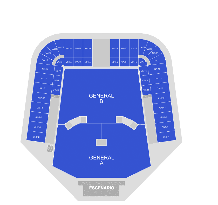 Zonas disponibles en el Estadio GNP Seguros en concierto de Iron Maiden.