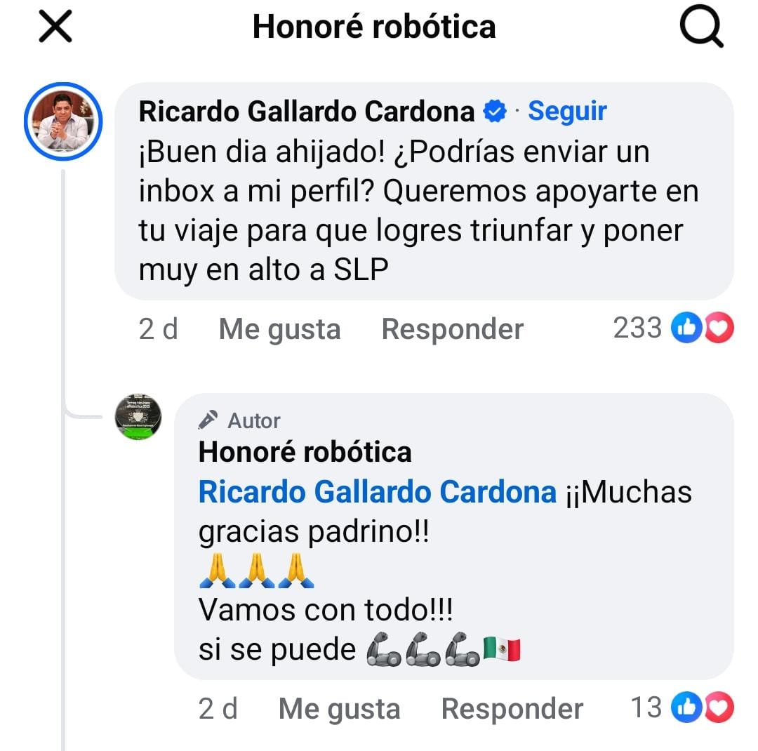 Gobernador de San Luis apoyará a Honoré