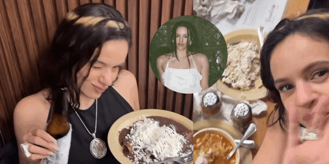 Rosalía sorprende al comer en restaurante popular de la CDMX