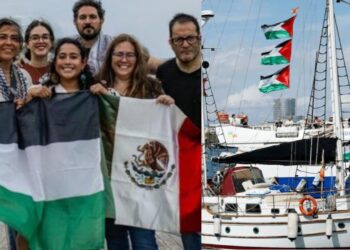 Flotilla Global Sumed mexicanos que viajan en la misión humanitaria a Gaza.