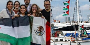 Flotilla Global Sumed mexicanos que viajan en la misión humanitaria a Gaza.