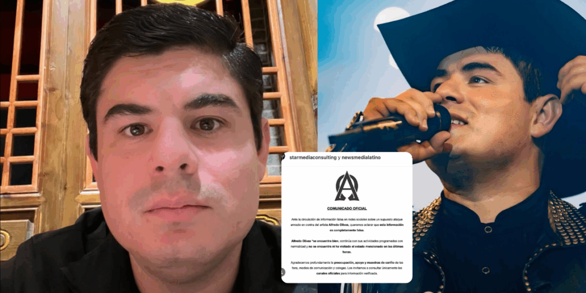 Autoridades y equipo de Alfredo de Olivas desmiente ataque hacia el cantante