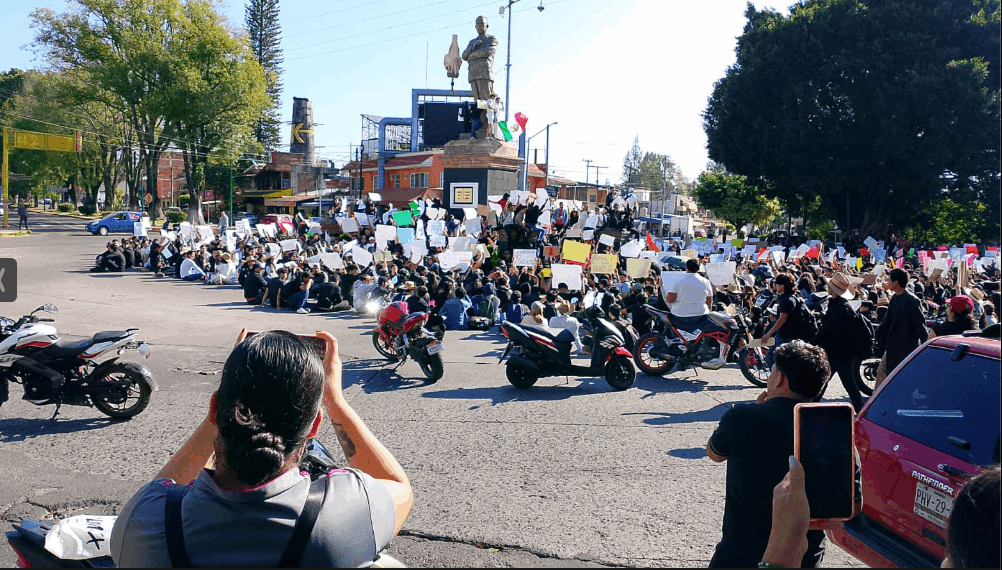 Protesta en Uruapan