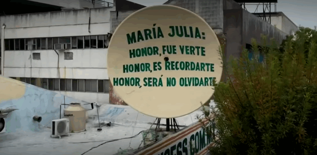 Mensaje de despedida a Maria Julia