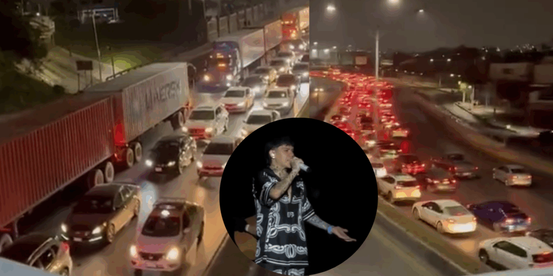 Junior H inicia con retraso su show en Monterrey, provoca caos vial en la madrugada en la avenida Fidel Velázquez