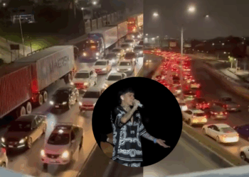 Junior H inicia con retraso su show en Monterrey, provoca caos vial en la madrugada en la avenida Fidel Velázquez