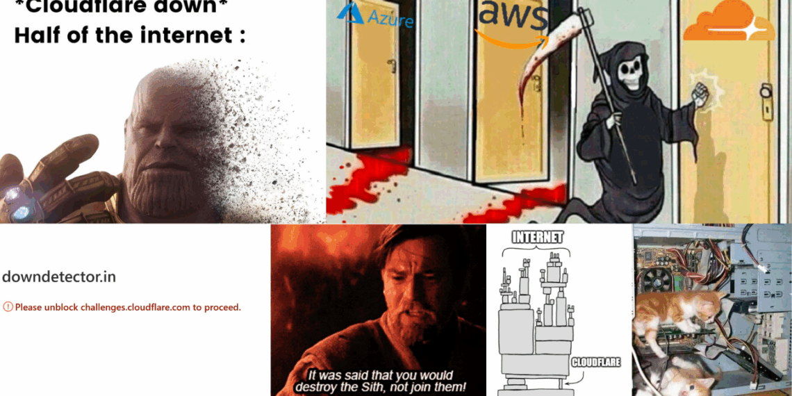 Los mejores memes de la caída de Cloudflare