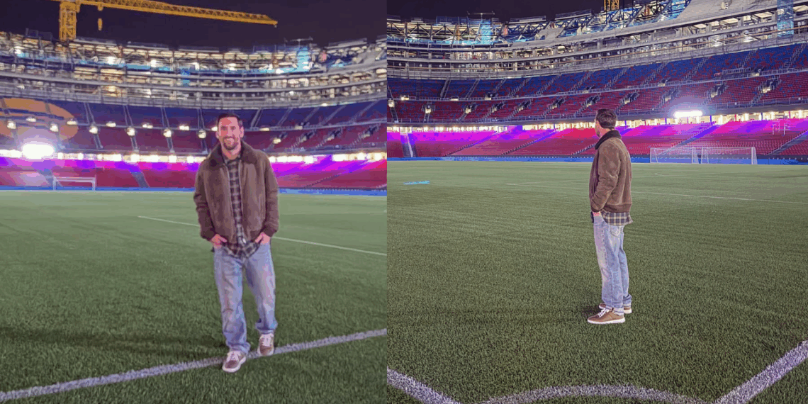 Lionel Messi visita el remodelado Camp Nou a cuatro años de su salida del Barcelona