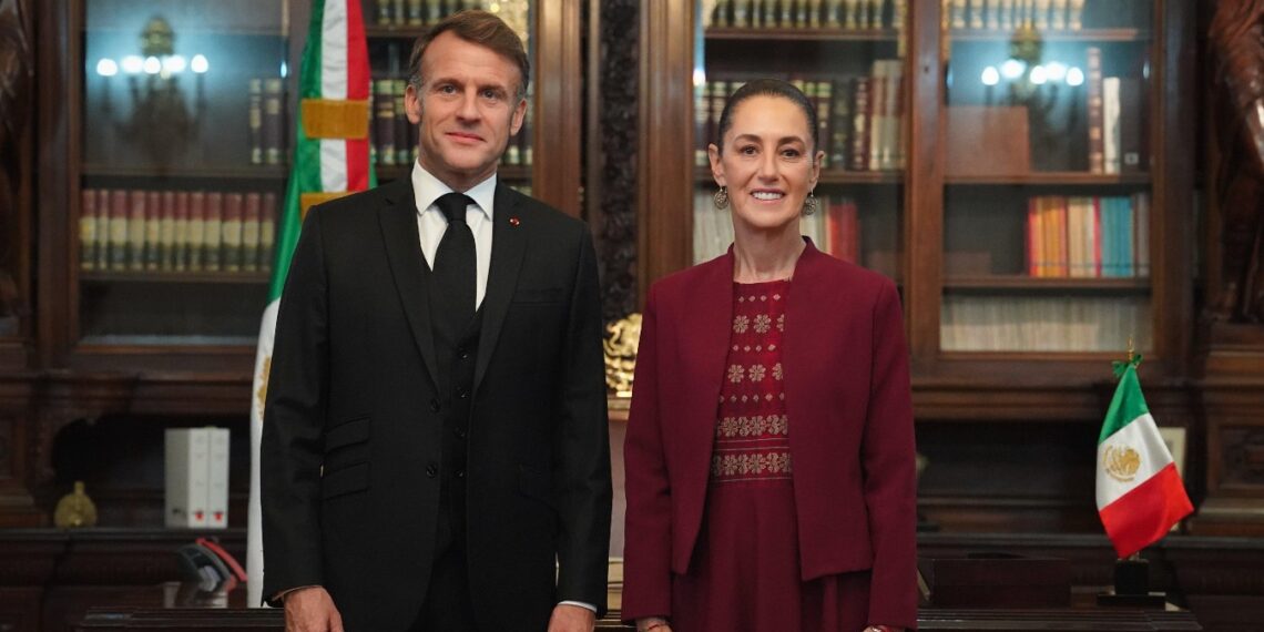 Claudia Sheinbaum y Emmanuel Macron