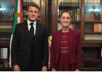 Claudia Sheinbaum y Emmanuel Macron
