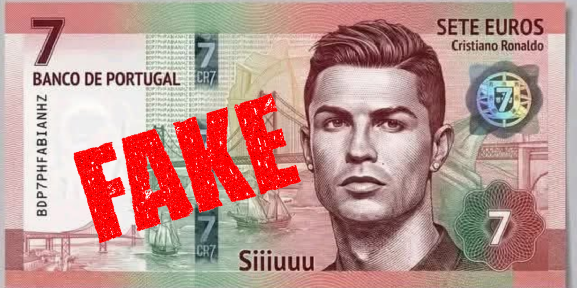 ¡No es real! Banco de Portugal desmiente billete especial de Cristiano Ronaldo
