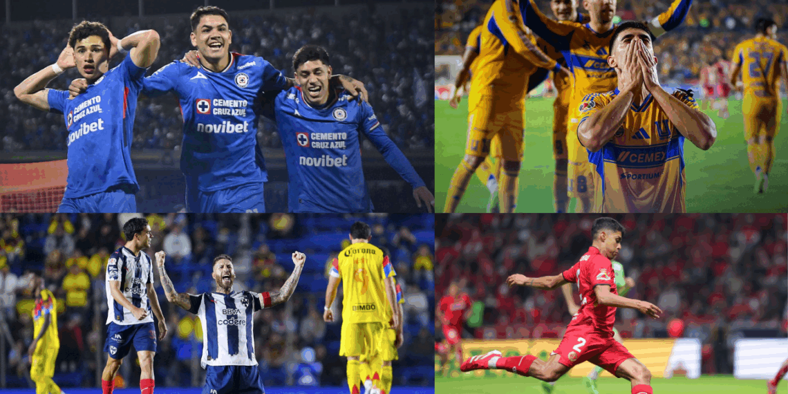 Toluca, Tigres, Cruz Azul y Rayados son los semifinalistas del AP2025: Conoce los horarios de los partidos