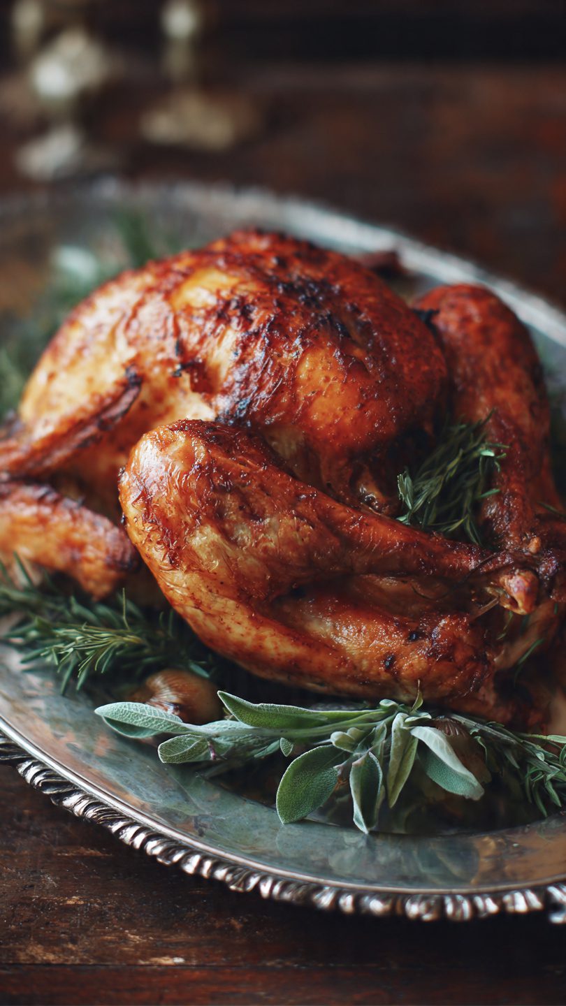 Pavo al horno con relleno aromático