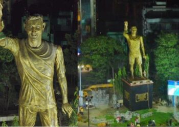 Estatua de Messi en la India