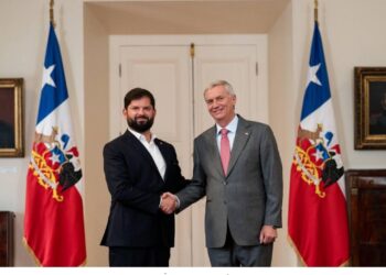 Gabriel Boric Font recibe en Palacio de La Moneda al presidente electo, José Antonio Kast