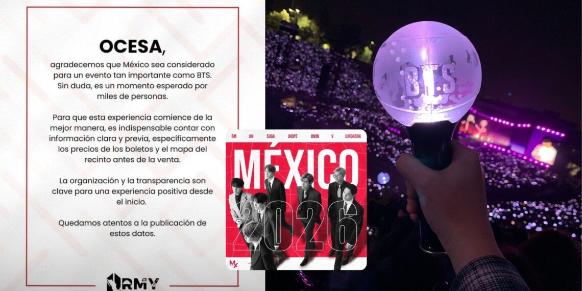 Fans de BTS exigen a OCESA revelar precios y mapas de zonas antes de la preventa