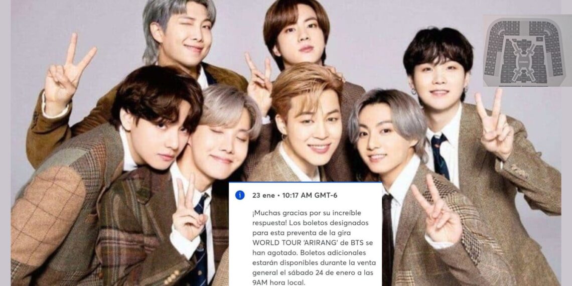 Primera preventa de BTS AGOTADA, reventa llega hasta más de 60 mil pesos