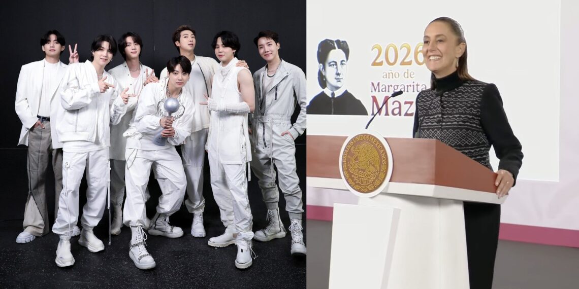Claudia Sheinbaum pide ayuda a Corea del Sur para que BTS sume más conciertos en México