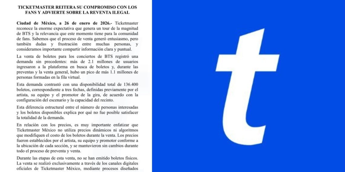 Ticketmaster rompe el silencio con comunicado tras el caos en la venta de boletos para BTS en México
