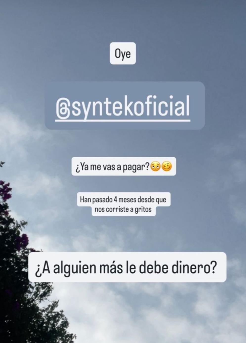 Ex bajista de Aleks Syntek lo señala por malos tratos y adeudos