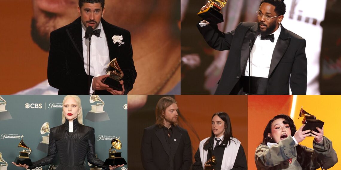 Conoce todos los ganadores de los Grammy 2026: Kendrick Lamar, Bad Bunny, Lady Gaga y más
