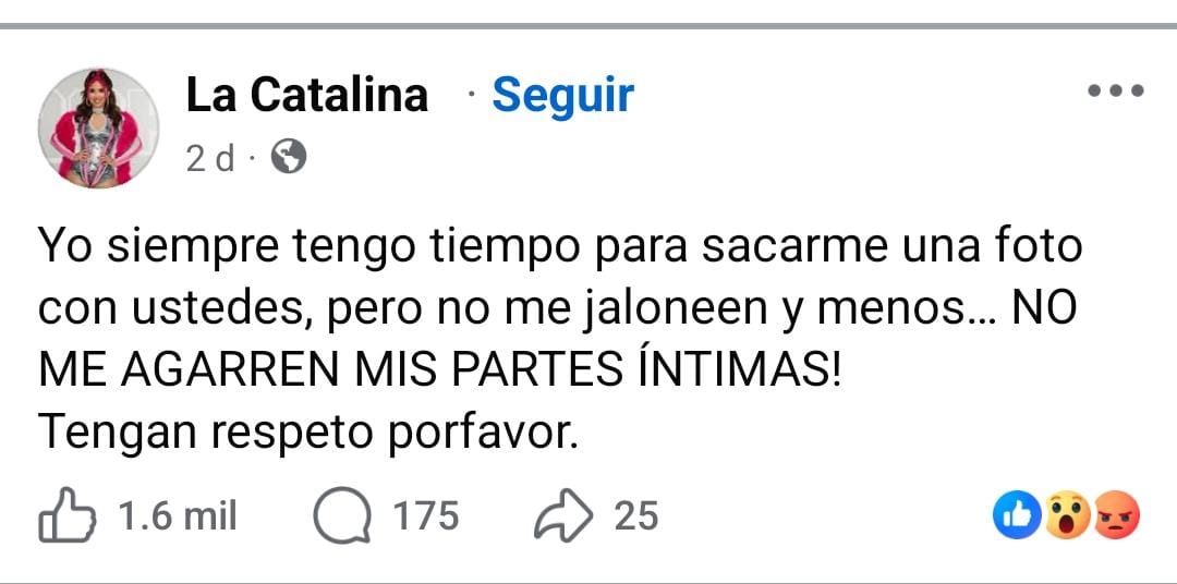 La catalina denuncia acoso 