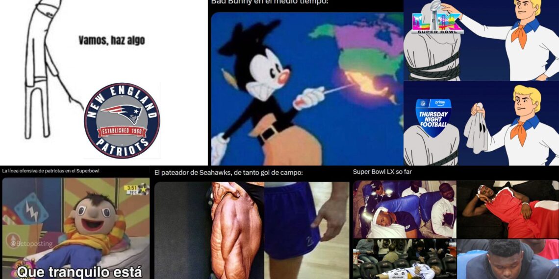 Los mejores memes del Super Bowl LX