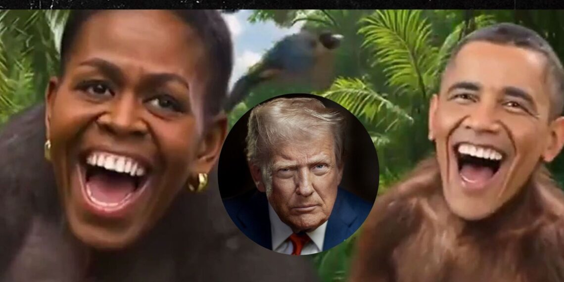 Trump desata polémica por publicar video donde aparecen los Obama como monos