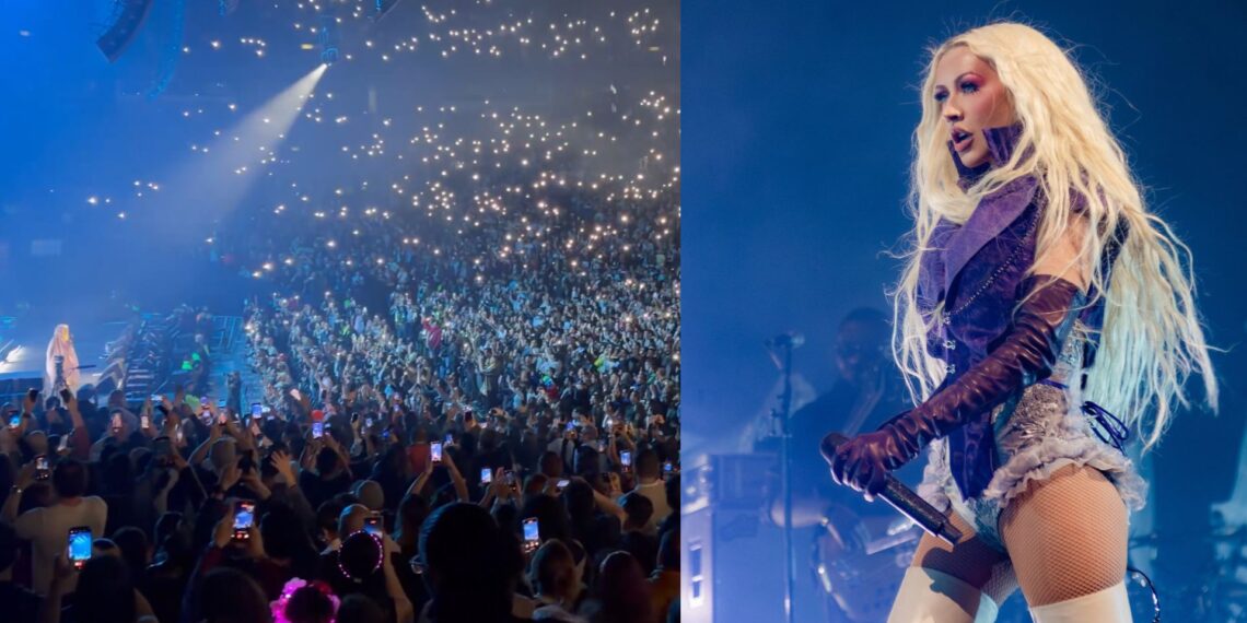 ¡Duró más la espera que la cantada! Christina Aguilera quedó a deber en el Palacio de los Deportes