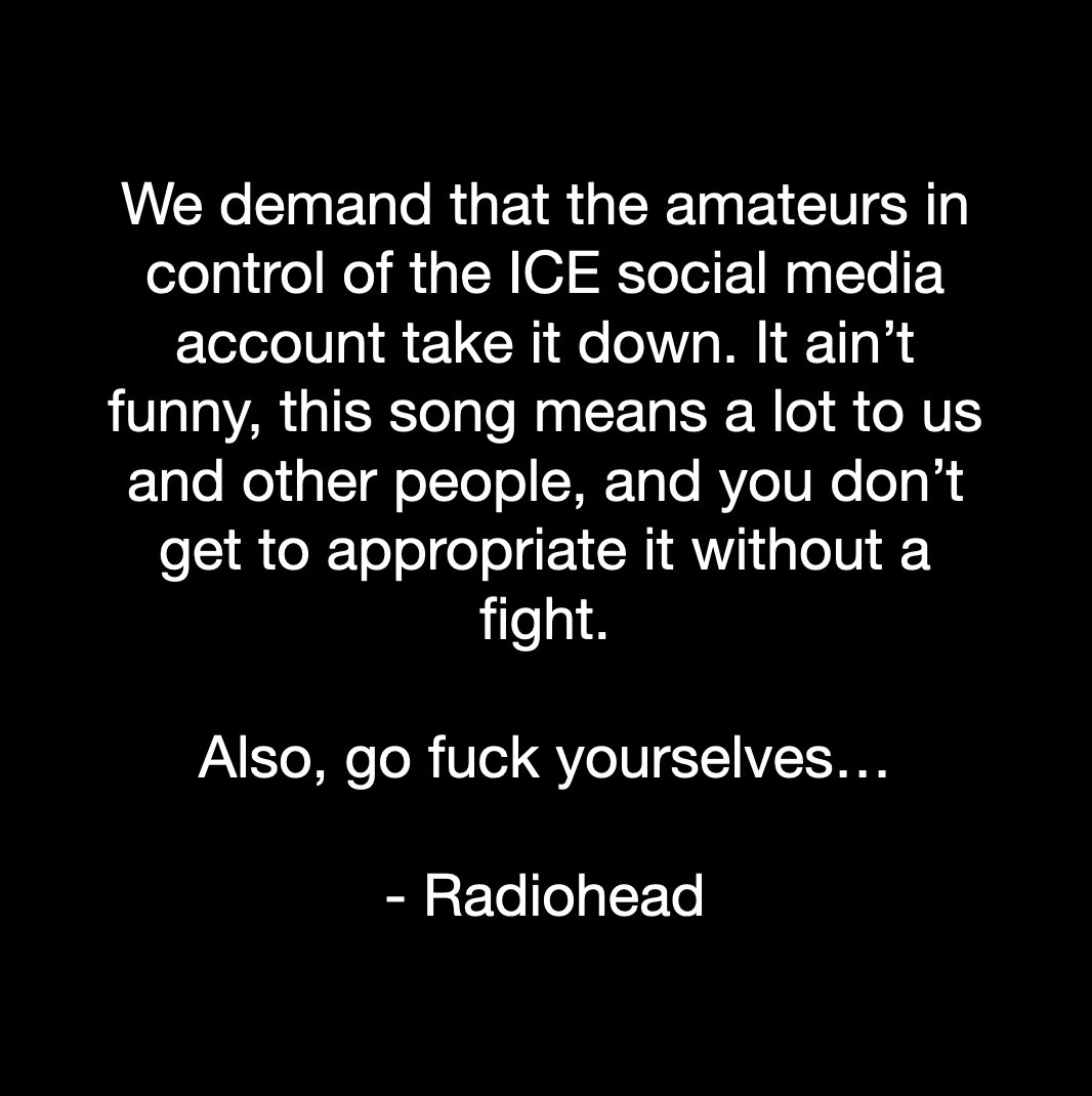 Radiohead explota contra ICE