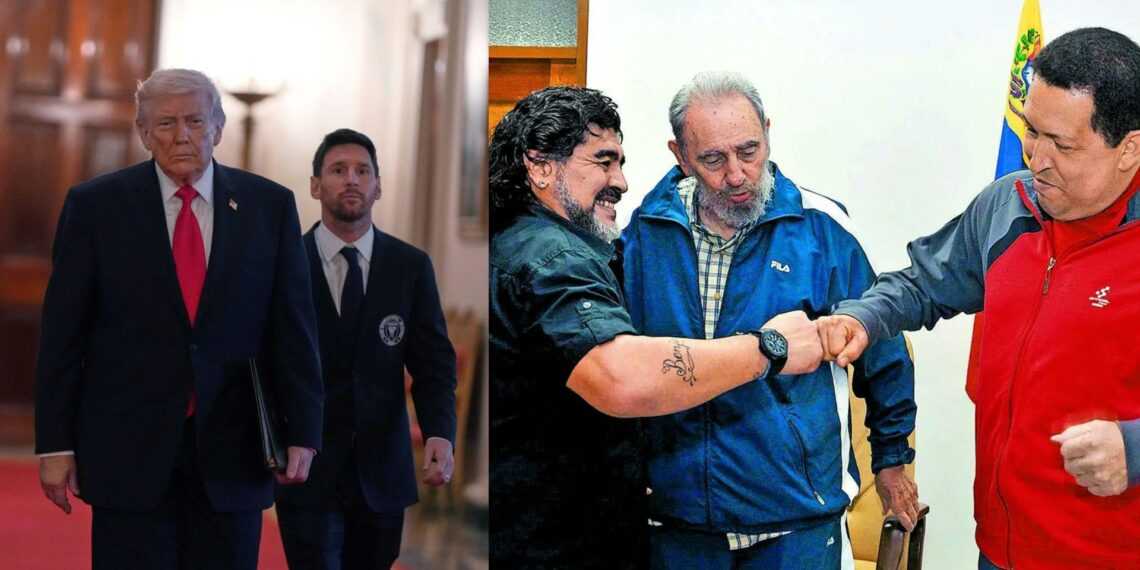 El encuentro con Lionel Messi y Donald Trump desata críticas y comparaciones con Diego Maradona