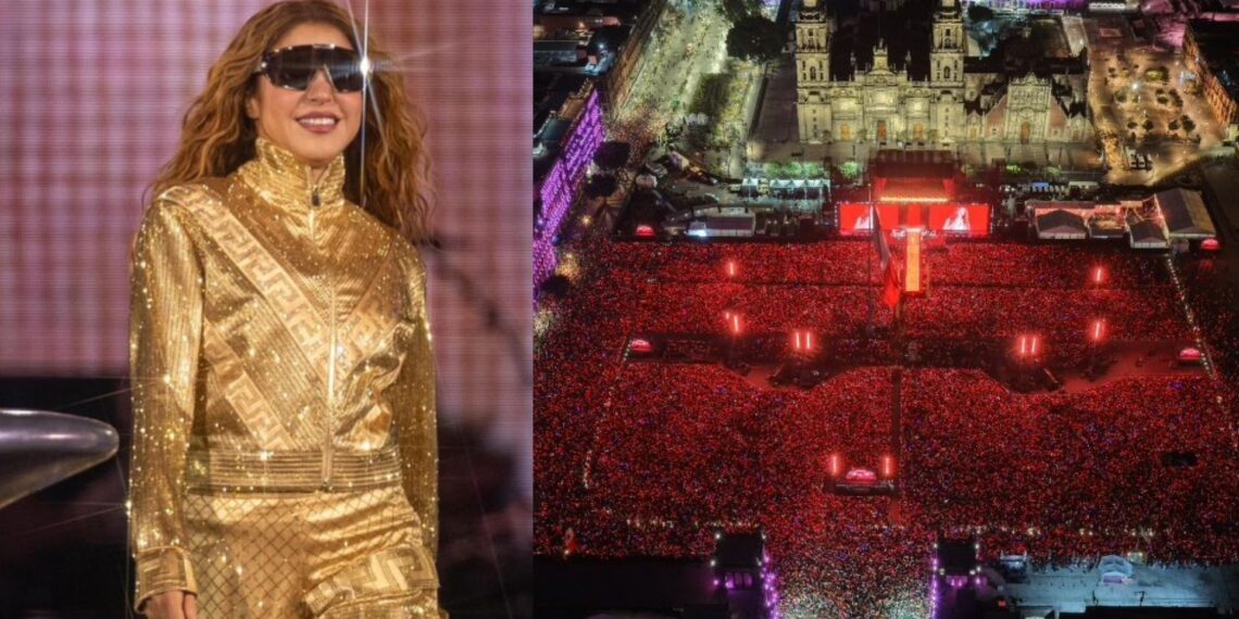 Shakira hace historia: reúne a 400 mil personas en el Zócalo de la CDMX