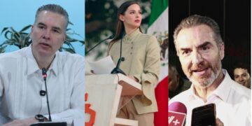 Waldo Fernández, Mariana Rodríguez y Adrián de la Garza